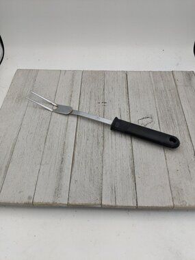 Vintage Ekco 2 Prong Meat Utility Fork Black Handle 11 1/2"